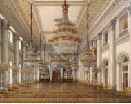 Ukhtomsky Konstantin Andreyevich Interiors of the Winter Palace. The Nicholas Hall - Hermitage